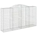 Paniers à gabions arqués 13 pcs 300x50x160/180 cm fer galvanisé