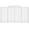 Paniers à gabions arqués 13 pcs 300x50x160/180 cm fer galvanisé