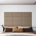 Panneaux muraux 12 pcs Cappuccino 60x30 cm Similicuir 2,16 m²