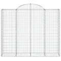 Paniers à gabions arqués 12 pcs 200x50x160/180 cm Fer galvanisé