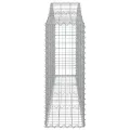 Paniers à gabions arqués 2 pcs 200x30x80/100 cm Fer galvanisé