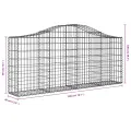 Paniers à gabions arqués 2 pcs 200x30x80/100 cm Fer galvanisé