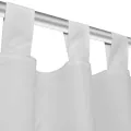 2 pcs Rideau à Passant Micro Satin Blanc 140 x 175 cm