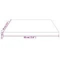 Dessus de table blanc 60x60x2,5 cm bois de pin massif