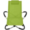 Chaise longue géométrique d'extérieur Acier Vert