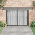 Auvent de porte Noir 400x75 cm Polycarbonate