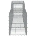 Paniers à gabions arqués 5 pcs 400x50x60/80 cm Fer galvanisé