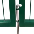 Portail de clôture de jardin avec poteaux 350x100 cm Acier Vert