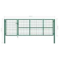 Portail de clôture de jardin avec poteaux 350x100 cm Acier Vert
