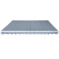 Auvent pliable manuel 450 cm Bleu/blanc