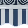 Auvent pliable manuel 450 cm Bleu/blanc