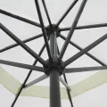 Parasol de jardin avec base portable aluminium blanc