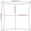 Voile d'ombrage 160 g/m² Crème 4x4 m PEHD