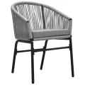 Ensemble à manger de jardin 9 pcs Gris