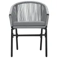Ensemble à manger de jardin 5 pcs Gris