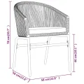 Ensemble à manger de jardin 5 pcs Gris