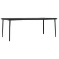 Ensemble à manger de jardin avec coussins 7 pcs Noir