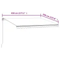 Auvent rétractable automatique 450x350 cm Crème