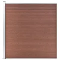 Ensemble de clôture WPC 5 Carré + 1 Incliné 965 x 186 cm Marron