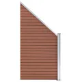 Ensemble de clôture WPC 5 Carré + 1 Incliné 965 x 186 cm Marron