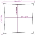 Voile d'ombrage 160 g/m² Crème 7x7 m PEHD