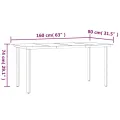 Ensemble à manger de jardin 5 pcs Marron Résine tressée