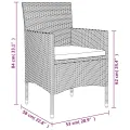 Ensemble à manger de jardin avec coussins 7 pcs Noir