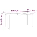 Ensemble à manger de jardin coussins 5 pcs Beige/noir