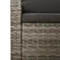 Salon de jardin 7 pcs avec coussins Gris Résine tressée