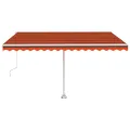 Auvent automatique sur pied 450x350 cm Orange/marron