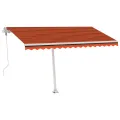 Auvent automatique sur pied 450x350 cm Orange/marron