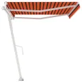 Auvent automatique sur pied 450x350 cm Orange/marron