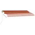 Auvent automatique sur pied 450x350 cm Orange/marron