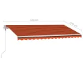 Auvent automatique sur pied 450x350 cm Orange/marron