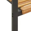 Chaises de jardin empilables lot de 4 bois d'acacia et métal