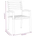 Chaises de jardin empilables lot de 4 bois d'acacia et métal