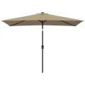 Parasol d'extérieur avec mât en métal 300x200 cm taupe