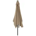Parasol d'extérieur avec mât en métal 300x200 cm taupe