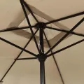 Parasol d'extérieur avec mât en métal 300x200 cm taupe