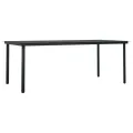 Ensemble à manger de jardin coussins 7pcs Gris et noir