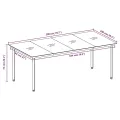 Ensemble à manger de jardin coussins 7pcs Gris et noir