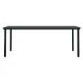 Ensemble à manger de jardin et coussins 9 pcs Gris et noir