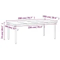 Ensemble à manger de jardin et coussins 9 pcs Gris et noir