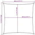 Voile d'ombrage 160 g/m² Beige 4x4 m PEHD