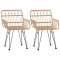Ensemble à manger de jardin 3 pcs Résine tressée