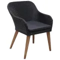 Ensemble à manger de jardin 7 pcs Noir