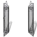 Portillon ornemental de jardin Fer forgé 122 x 20,5 x 134 cm