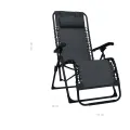 Chaise pliable de terrasse Noir Textilène