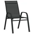 Ensemble à manger de jardin 7 pcs Noir