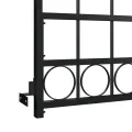 Portail de jardin avec dessus arqué Acier 89x200 cm Noir